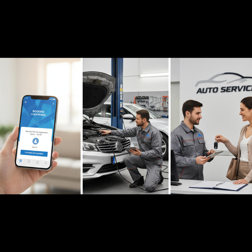 Sequence of booking, inspection, and handover